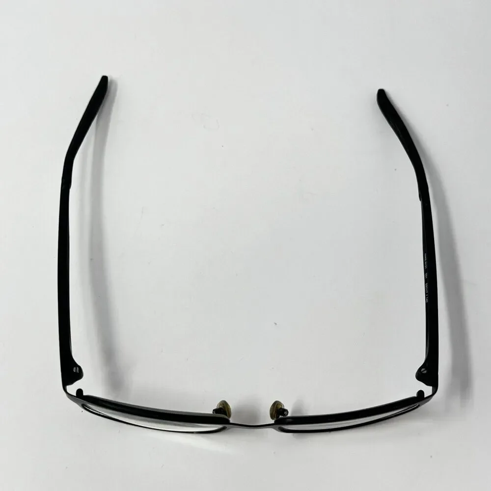 Nike 8131 001 Black Rectangular Metal Eyeglass Frames 53-17-140